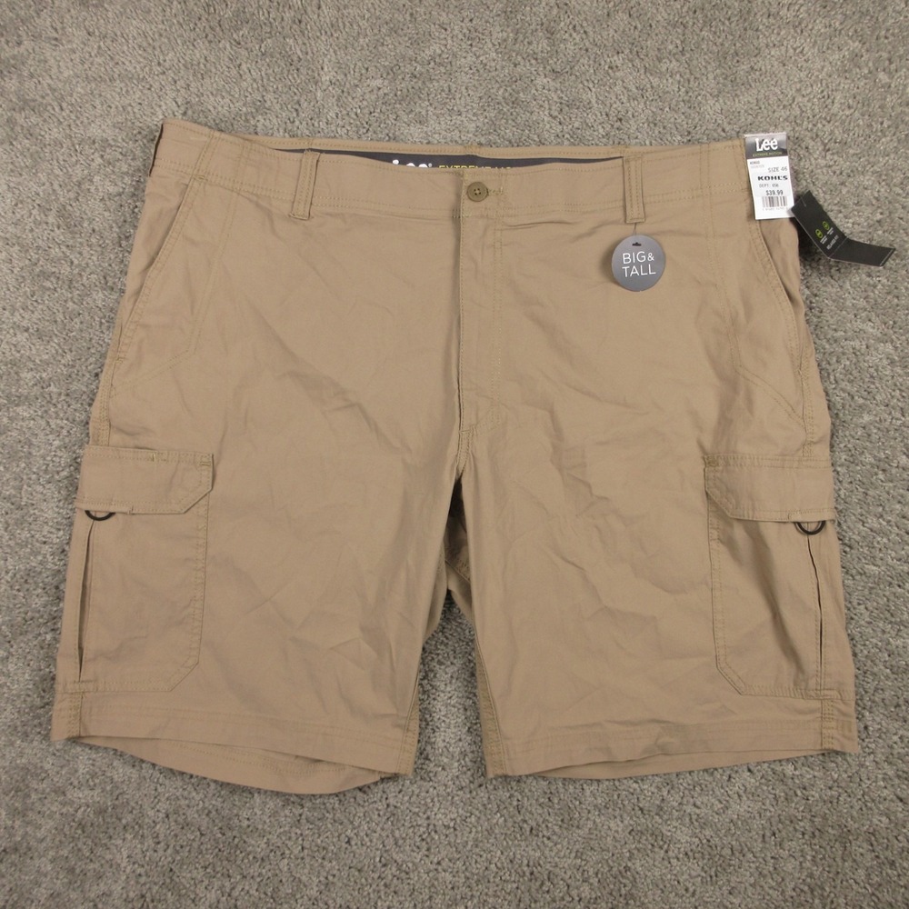 Lee Shorts Mens 46 Beige Extreme Motion Nomad Cargo Stretch Waistband Hiking NEW